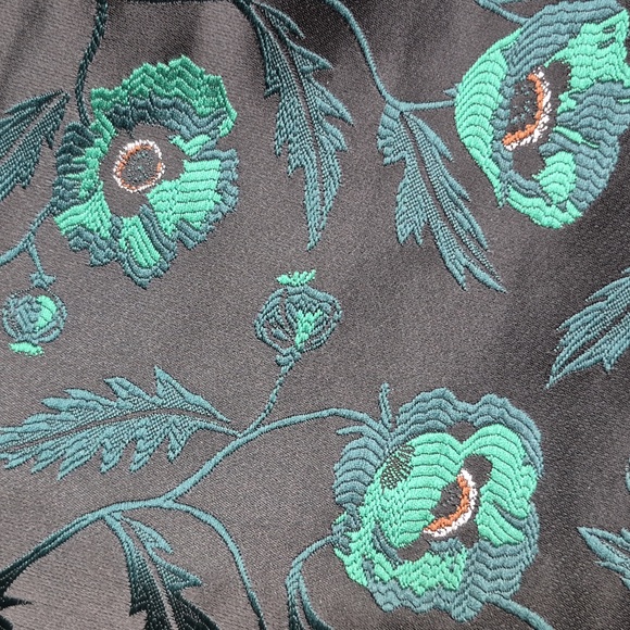 J. Crew Emmie Poppy A-line Black & Green Lined Skirt Size 4, New With Tags - Picture 13 of 16